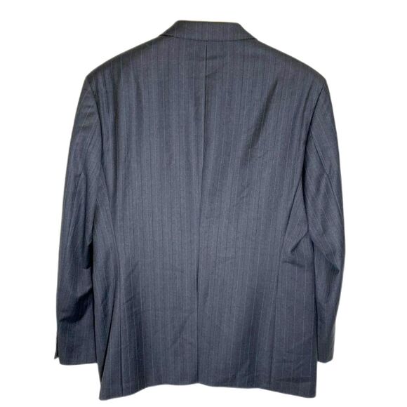 Boss Hugo Boss Gray Pinstripe Wool Super 130 Suit Sport Coat Size 44R - Picture 4 of 16